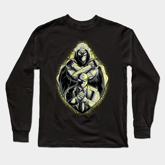 Moon Knight & Mr. Knight Long Sleeve T-Shirt by NauvalSkt